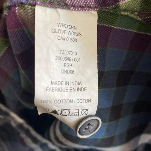 Jag women’s XL checkered flannel button down cotton shirt top - Picture 4 of 5
